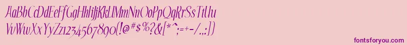 EchelonItalic Font – Purple Fonts on Pink Background