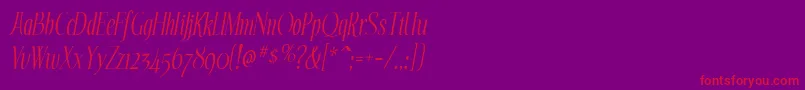 EchelonItalic Font – Red Fonts on Purple Background