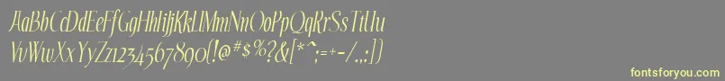 EchelonItalic-Schriftart – Gelbe Schriften auf grauem Hintergrund