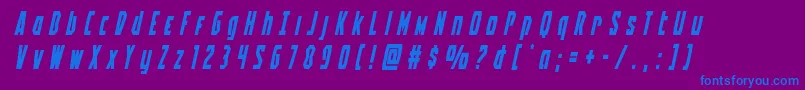 Battleworldtitleital Font – Blue Fonts on Purple Background