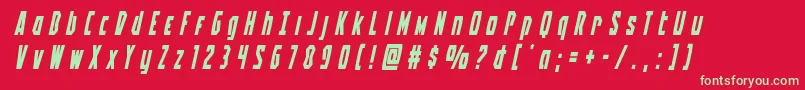 Battleworldtitleital Font – Green Fonts on Red Background