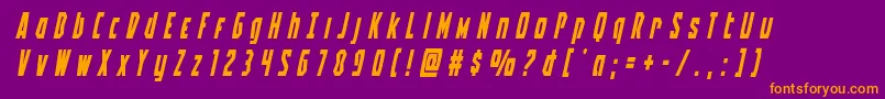 Battleworldtitleital Font – Orange Fonts on Purple Background