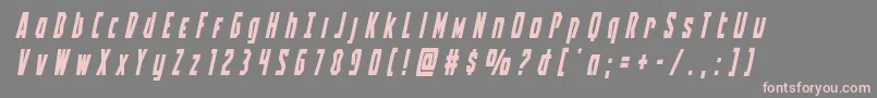 Battleworldtitleital Font – Pink Fonts on Gray Background