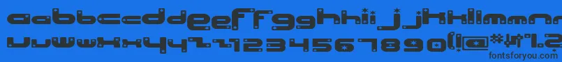 フォントBeachsh – 黒い文字の青い背景