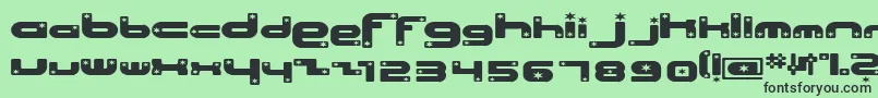Beachsh Font – Black Fonts on Green Background