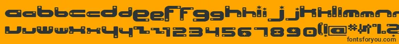 Beachsh Font – Black Fonts on Orange Background