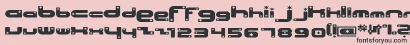 フォントBeachsh – ピンクの背景に黒い文字