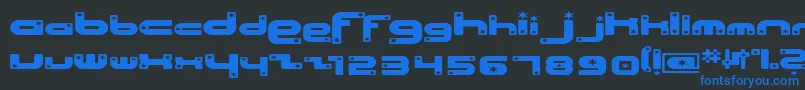 Beachsh Font – Blue Fonts on Black Background