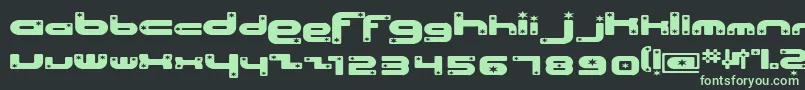 Beachsh Font – Green Fonts on Black Background