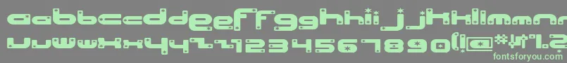 Beachsh Font – Green Fonts on Gray Background