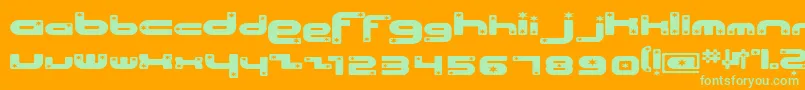 Beachsh Font – Green Fonts on Orange Background