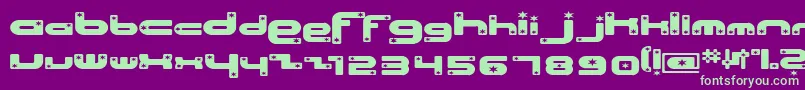 Beachsh Font – Green Fonts on Purple Background