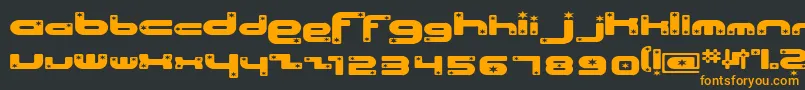 Beachsh Font – Orange Fonts on Black Background