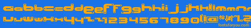Police Beachsh – polices orange sur fond bleu