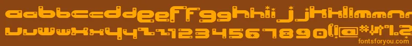 Beachsh Font – Orange Fonts on Brown Background