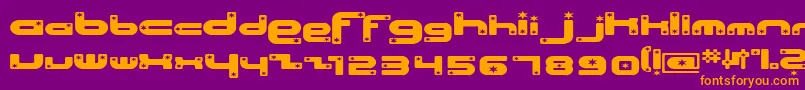 Beachsh Font – Orange Fonts on Purple Background