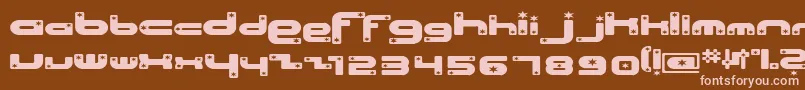 Beachsh Font – Pink Fonts on Brown Background