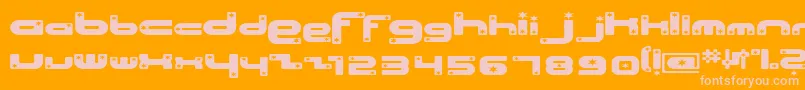Beachsh Font – Pink Fonts on Orange Background