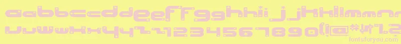 Beachsh Font – Pink Fonts on Yellow Background