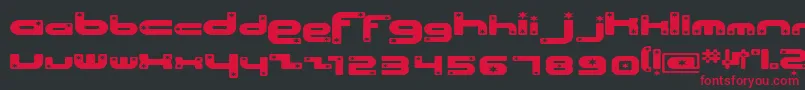 Beachsh Font – Red Fonts on Black Background
