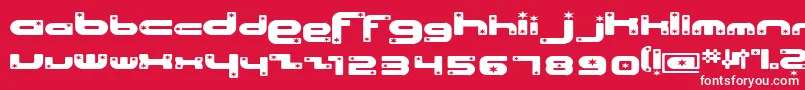 Beachsh Font – White Fonts on Red Background