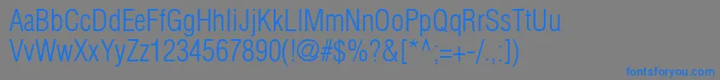 AglettericacondensedlightRoman Font – Blue Fonts on Gray Background