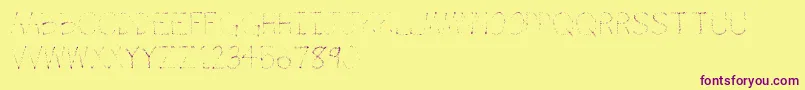 Airbrush Font – Purple Fonts on Yellow Background