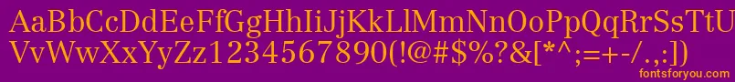 CenturyRepriseLightSsiLight Font – Orange Fonts on Purple Background