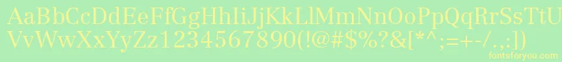 CenturyRepriseLightSsiLight Font – Yellow Fonts on Green Background