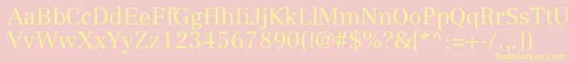 CenturyRepriseLightSsiLight Font – Yellow Fonts on Pink Background