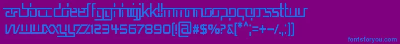 Rep5cn Font – Blue Fonts on Purple Background