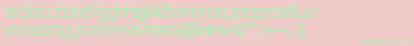 Rep5cn Font – Green Fonts on Pink Background