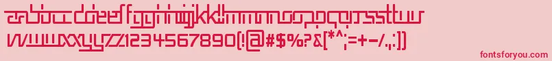 Rep5cn Font – Red Fonts on Pink Background