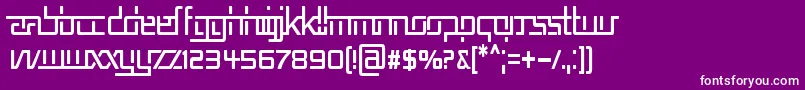 Rep5cn Font – White Fonts on Purple Background