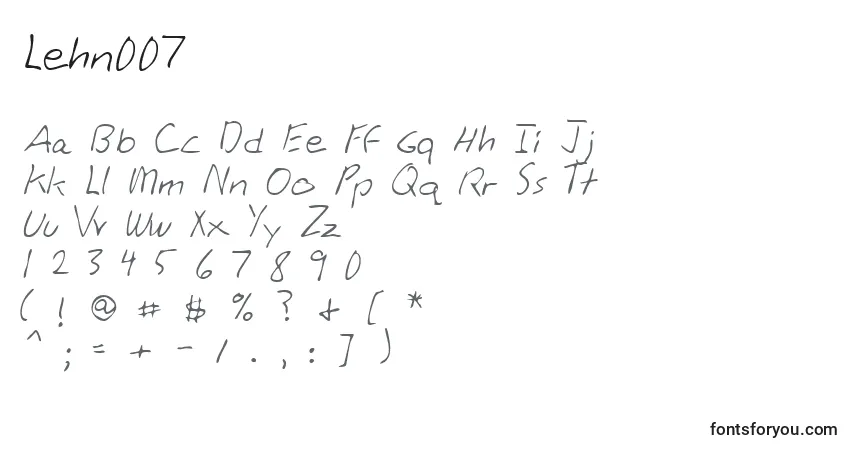 Schriftart Lehn007 – Alphabet, Zahlen, spezielle Symbole
