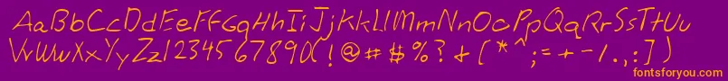 Lehn007 Font – Orange Fonts on Purple Background