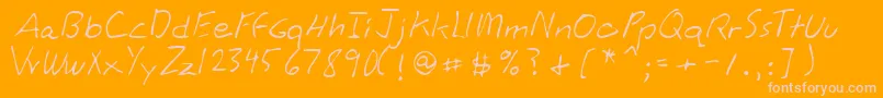 Lehn007 Font – Pink Fonts on Orange Background