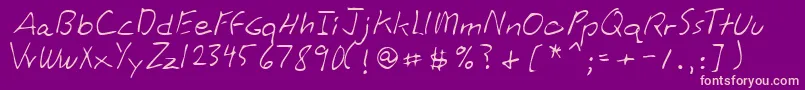 Lehn007 Font – Pink Fonts on Purple Background
