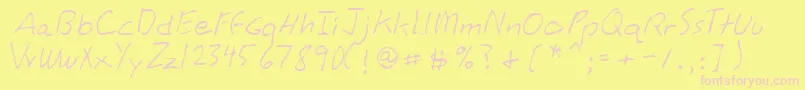 Police Lehn007 – polices roses sur fond jaune