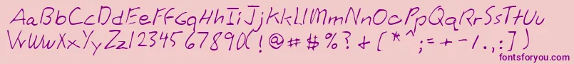 Lehn007 Font – Purple Fonts on Pink Background