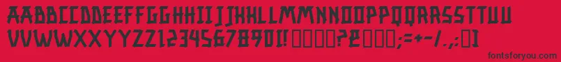 Resurrection Font – Black Fonts on Red Background