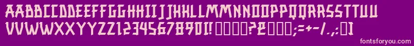 Resurrection Font – Pink Fonts on Purple Background