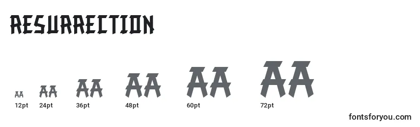 Resurrection Font Sizes