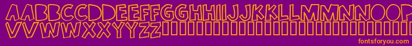 Once Font – Orange Fonts on Purple Background