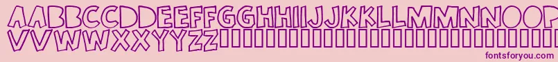 Once Font – Purple Fonts on Pink Background