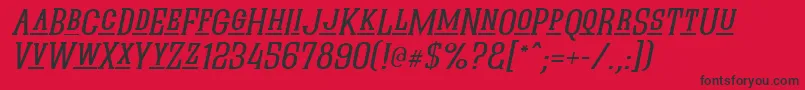 Quasiklo Font – Black Fonts on Red Background