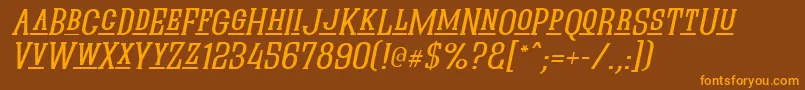 Quasiklo Font – Orange Fonts on Brown Background