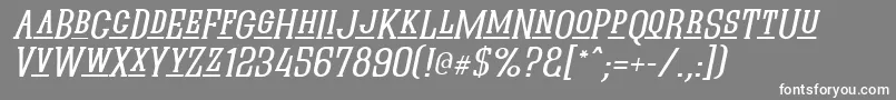 フォントQuasiklo – 灰色の背景に白い文字