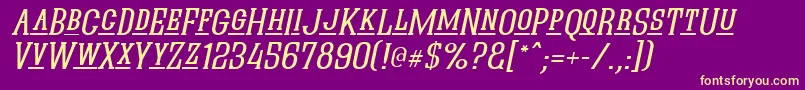 Quasiklo Font – Yellow Fonts on Purple Background