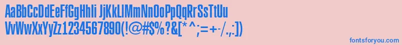 RubricaxtcnRegular Font – Blue Fonts on Pink Background